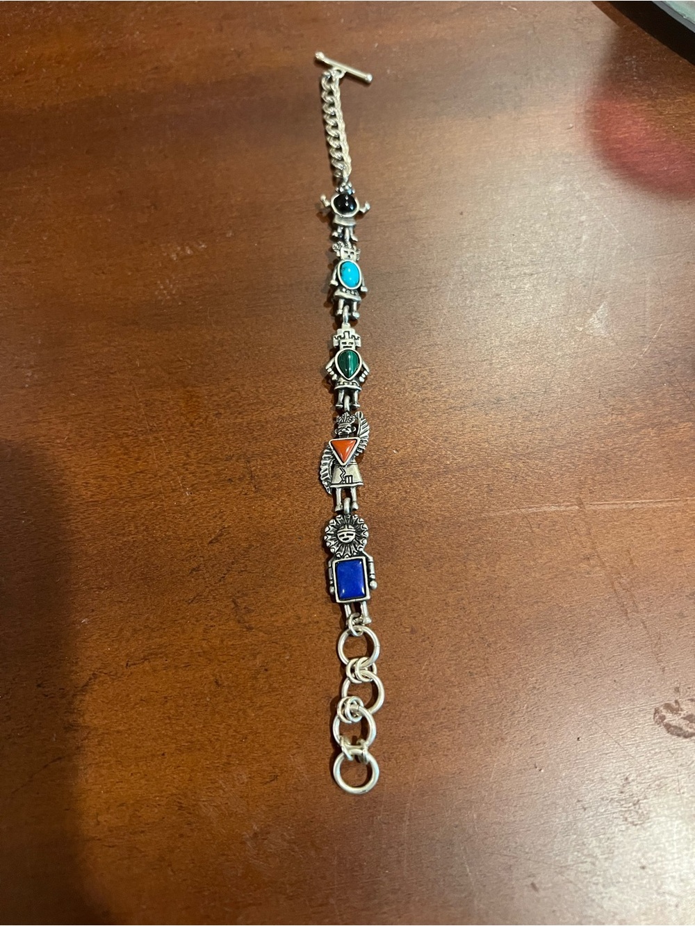 TAWA Sterling Silver Southwestern Design Bracelet, Spare Charms, and bonus ring - Picture 2 of 8